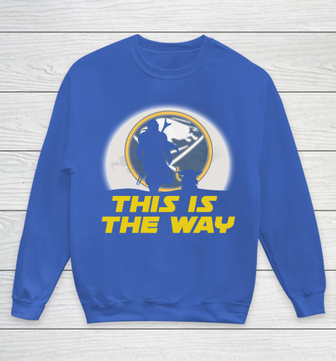 Buffalo Sabres NHL Ice Hockey Star Wars Yoda And Mandalorian This Is The Way Youth Sweatshirt 6