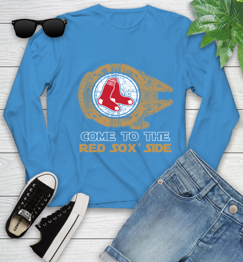 MLB Come To The Boston Red Sox Side Star Wars Baseball Sports Youth Long Sleeve 8