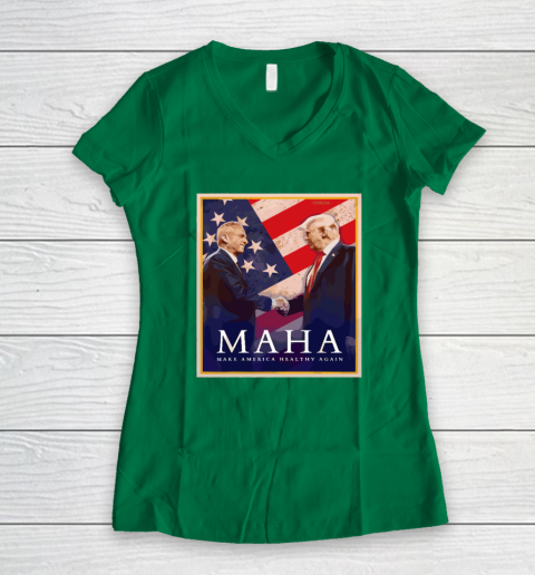 MAHA Make America Healthy Again Women's V-Neck T-Shirt 3