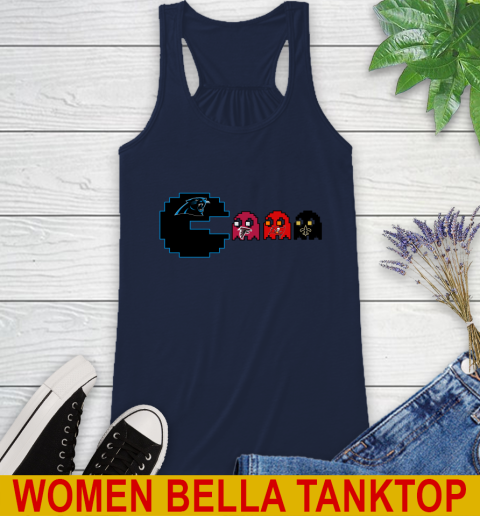 Carolina Panthers NFL Football Pac Man Champion Racerback Tank 11