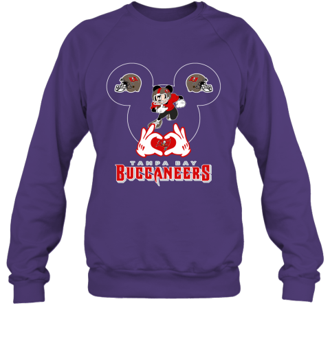 ilgp i love the buccaneers mickey mouse tampa bay buccaneers s sweatshirt 35 front purple