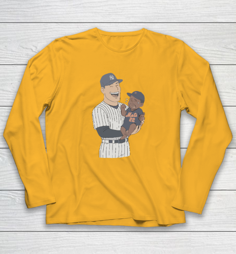 Yankees Holding Crying Mets Baby Long Sleeve T-Shirt 2