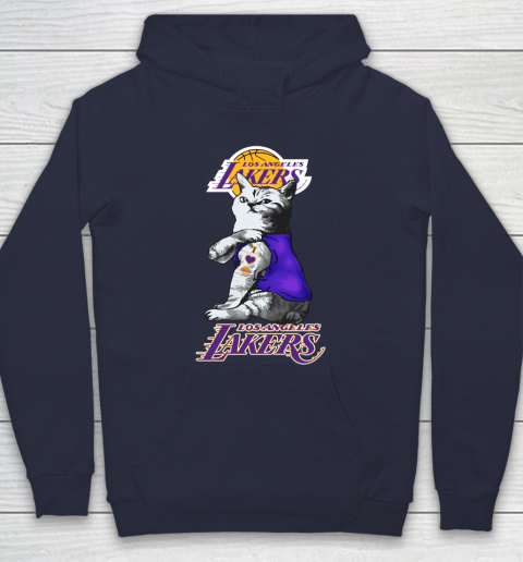 NBA Basketball My Cat Loves Los Angeles Lakers Hoodie 2