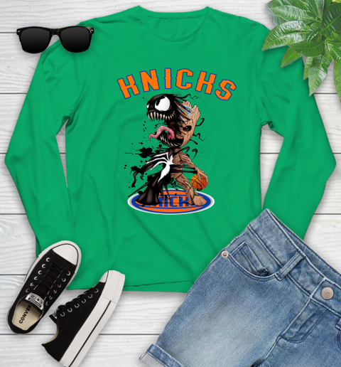 NBA New York Knicks Basketball Venom Groot Guardians Of The Galaxy Youth Long Sleeve 6