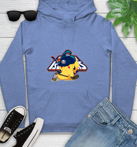 NHL Pikachu Hockey Sports New York Islanders Youth Hoodie 12