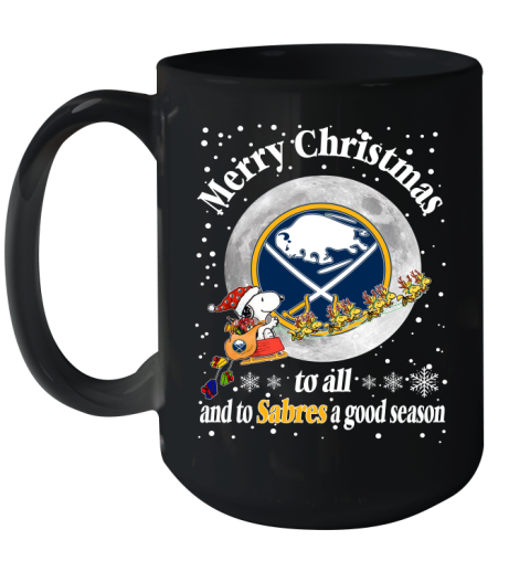 Buffalo Sabres Merry Christmas To All And To Sabres A Good Season NHL Hockey Sports Ceramic Mug 15oz