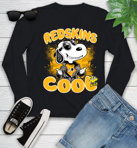 NFL Football Washington Redskins Cool Snoopy Shirt Youth Long Sleeve