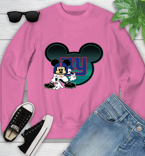 NFL New York Giants Mickey Mouse Disney Football T Shirt Youth Sweatshirt 7