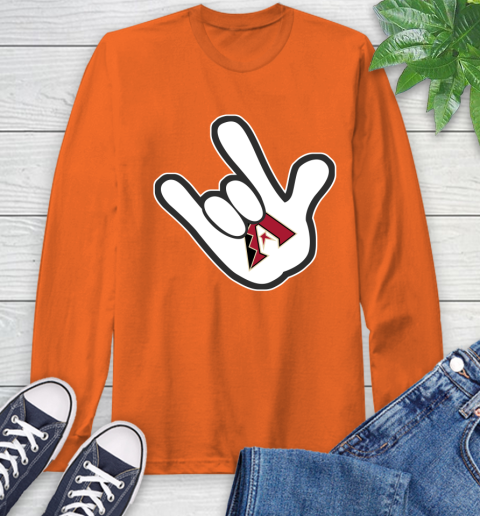Arizona Diamondbacks MLB Baseball Mickey Rock Hand Disney Long Sleeve T-Shirt 5