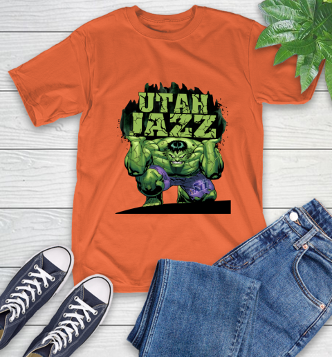 Utah Jazz NBA Basketball Incredible Hulk Marvel Avengers Sports T-Shirt 5
