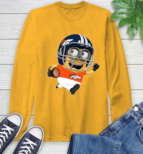NFL Denver Broncos Minions Disney Football Sports Long Sleeve T-Shirt 3
