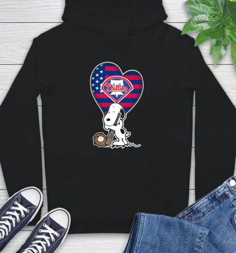 Philadelphia Phillies MLB Baseball The Peanuts Movie Adorable Snoopy Hoodie 2