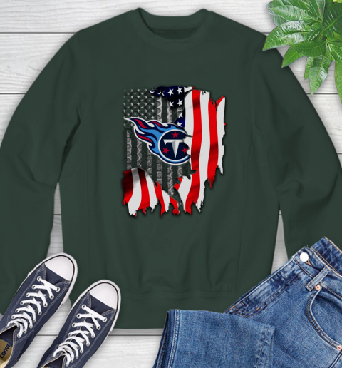 Tennessee Titans NFL Football American Flag Sweatshirt 12