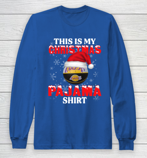 Los Angeles Lakers This Is My Christmas Pajama Shirt NBA Long Sleeve T-Shirt 6