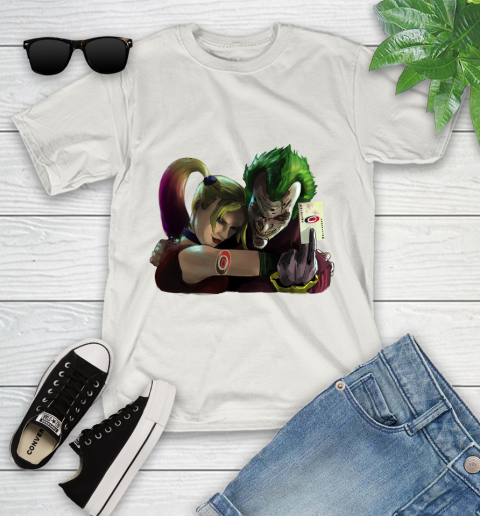 Carolina Hurricanes NHL Hockey Joker Harley Quinn Suicide Squad Youth T-Shirt 12
