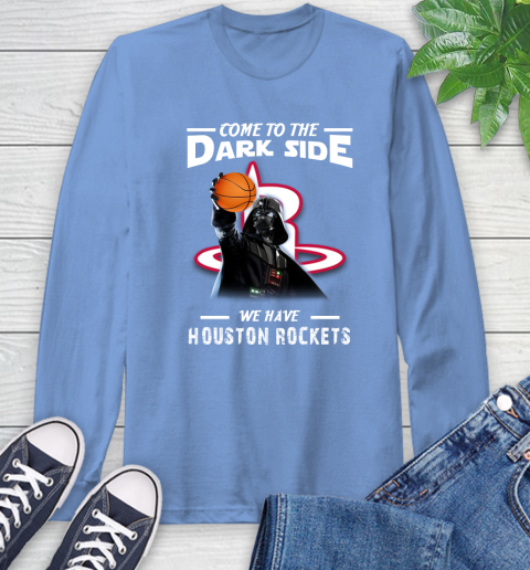 NBA Come To The Dark Side We Have Houston Rockets Star Wars Darth Vader Basketball Long Sleeve T-Shirt 12