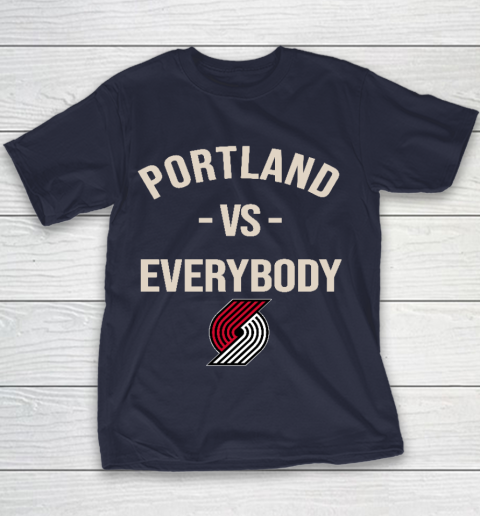 Portland Trail Blazers Vs Everybody Youth T-Shirt 2
