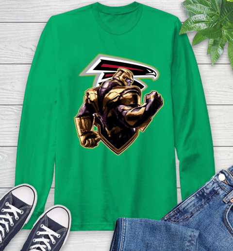 NFL Thanos Avengers Endgame Football Sports Atlanta Falcons Long Sleeve T-Shirt 7