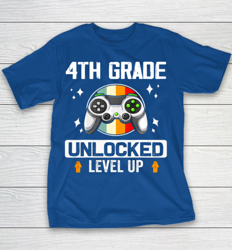 Next Level t shirts 4th Grade Unlocked Level Up Back To School Fourth Grade Gamer Youth T-Shirt 6