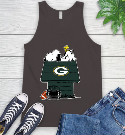 Green Bay Packers NFL Football Snoopy Woodstock The Peanuts Movie Tank Top 7