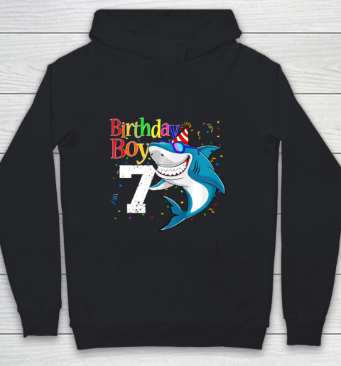 Kids 7th Birthday Boy Shark Shirts 7 Jaw Some Four Tees Boys 7 Years Old Youth Hoodie
