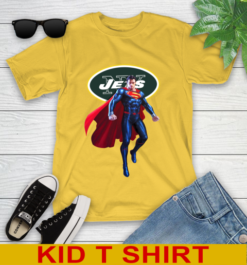NFL Superman DC Sports Football New York Jets Youth T-Shirt 8