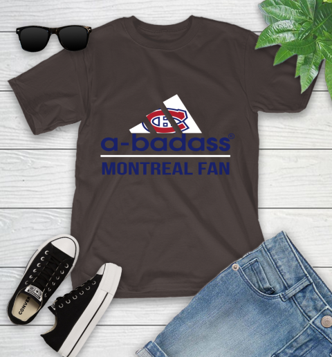 NHL A Badass Montreal Canadiens Fan Adidas Hockey Sports Youth T-Shirt 7