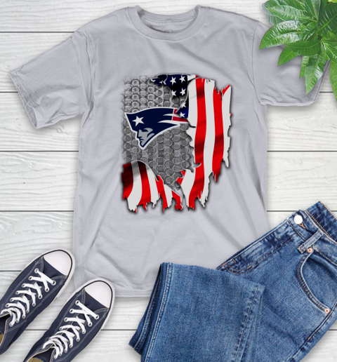 New England Patriots NFL Football American Flag T-Shirt 6