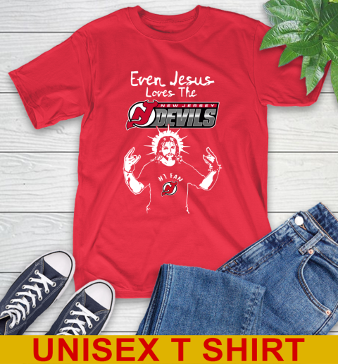 New Jersey Devils NHL Hockey Even Jesus Loves The Devils Shirt T-Shirt 12