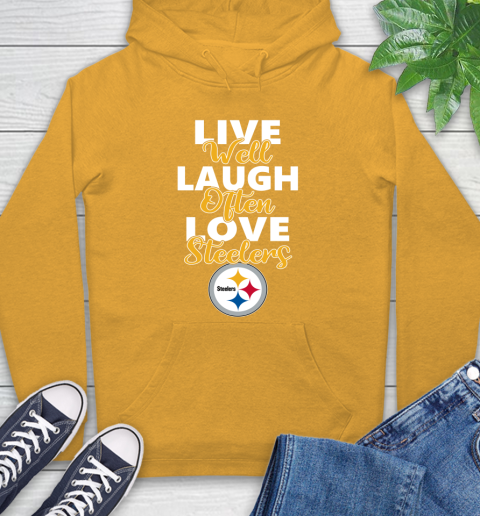 NFL Football Pittsburgh Steelers Live Well Laugh Often Love Shirt Hoodie 2