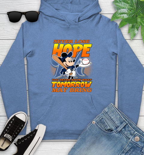 Milwaukee Brewers MLB Baseball Mickey Disney Never Lose Hope Youth Hoodie 13