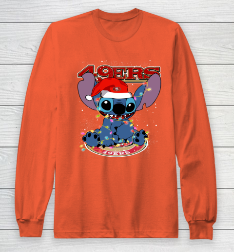 San Francisco 49ers NFL Football noel stitch Christmas Long Sleeve T-Shirt 3