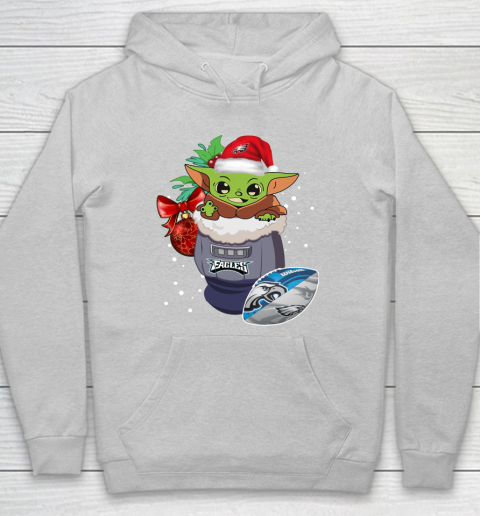 Philadelphia Eagles Christmas Baby Yoda Star Wars Funny Happy NFL Hoodie 6
