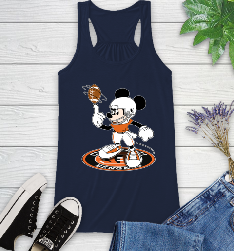 NFL Football Cincinnati Bengals Cheerful Mickey Disney Shirt Racerback Tank 11