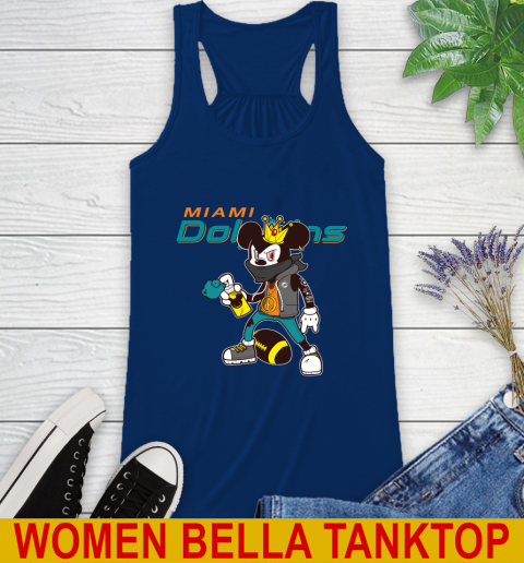 Miami Dolphins NFL Football Mickey Peace Sign Sports Racerback Tank 9