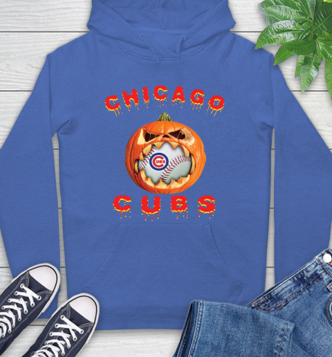 MLB Chicago Cubs Halloween Pumpkin Baseball Sports Hoodie 9