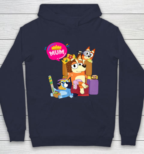 Bluey Mom Dad Funny Queen For Family Lover Hoodie 4