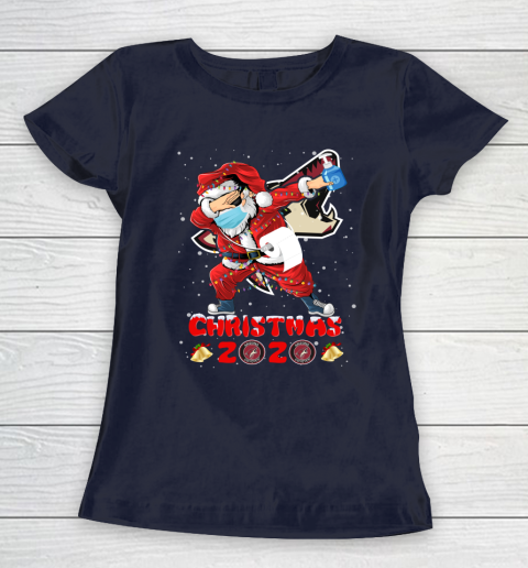 Arizona Coyotes Funny Santa Claus Dabbing Christmas 2020 NHL Women's T-Shirt 2