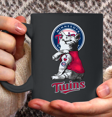 MLB Baseball My Cat Loves Minnesota Twins Ceramic Mug 11oz