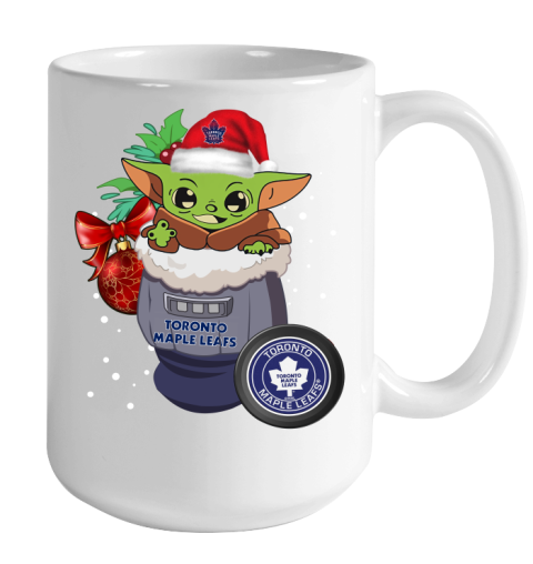 Toronto Maple Leafs Christmas Baby Yoda Star Wars Funny Happy NHL Color Changing Mug 15oz 2