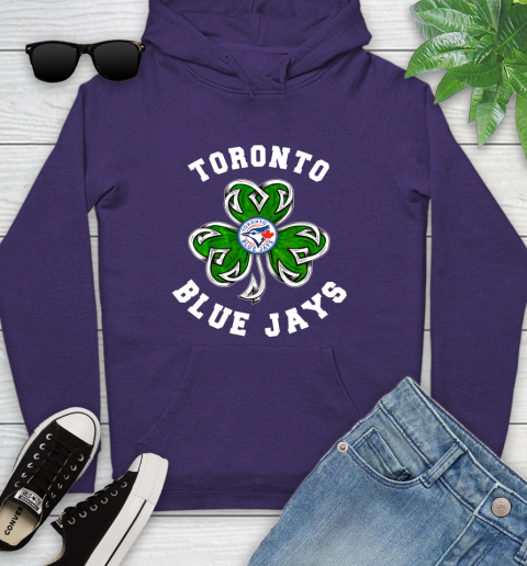 MLB Toronto Blue Jays Three Leaf Clover St Patrick's Day Baseball Sports Youth Hoodie 5