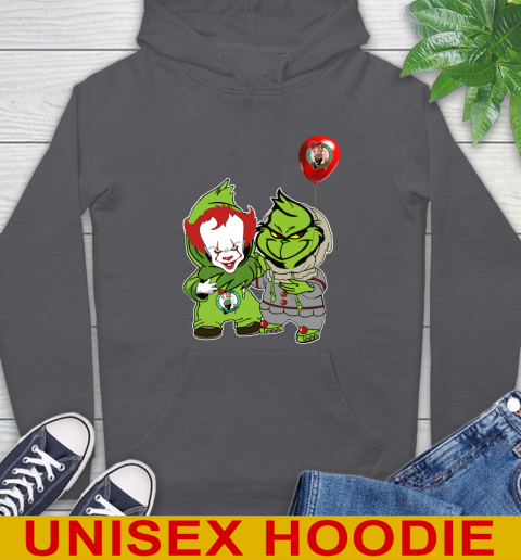 Boston Celtics Baby Pennywise Grinch Christmas NBA Basketball Hoodie 7