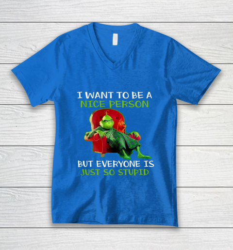 Tee Christmas Grinch Xmas funny quotes V-Neck T-Shirt 5