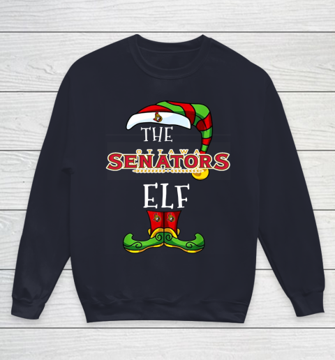 Ottawa Senators Christmas ELF Funny NHL Youth Sweatshirt 2