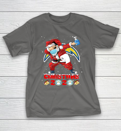 Los Angeles Chargers Funny Santa Claus Dabbing Christmas 2020 NFL T-Shirt 8