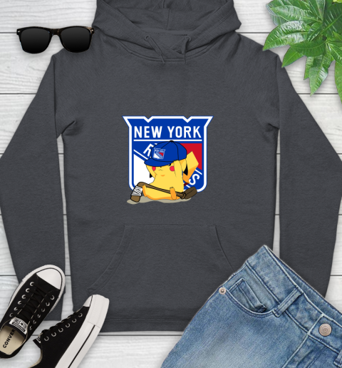 NHL Pikachu Hockey Sports New York Rangers Youth Hoodie 8