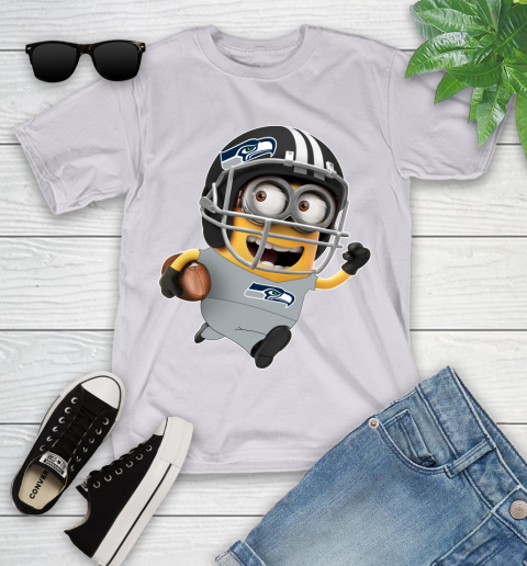 NFL Seattle Seahawks Minions Disney Football Sports Youth T-Shirt 4