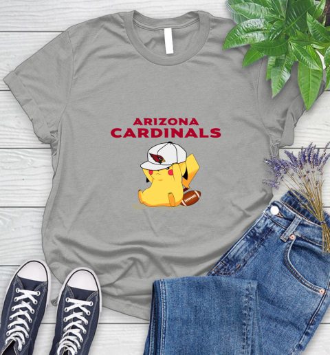 NFL Pikachu Football Sports Arizona Cardinals Women's T-Shirt 10