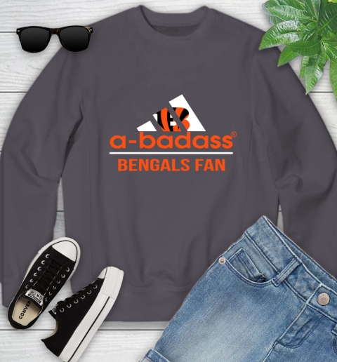 Cincinnati Bengals NFL Football A Badass Adidas Adoring Fan Sports Youth Sweatshirt 5