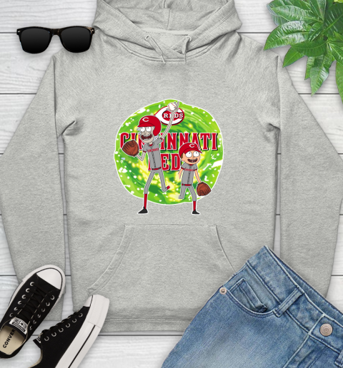 MLB Cincinnati Reds Rick And Morty Baseball Sports Youth Hoodie